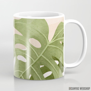 Šolja Tropsko lišće apstrakcija