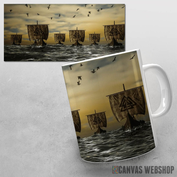 Šolja Brodovi Vikinga na okeanu
