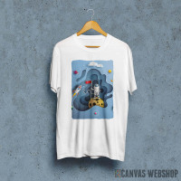 Astronaut Raises Flag