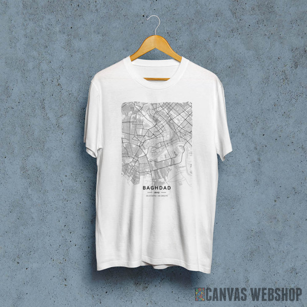 Bagdad mapa - white Bagdad mapa - white
