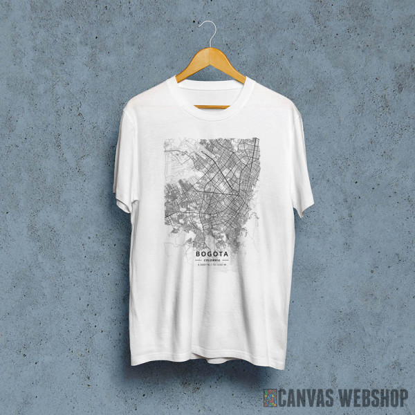 Bogota mapa - white