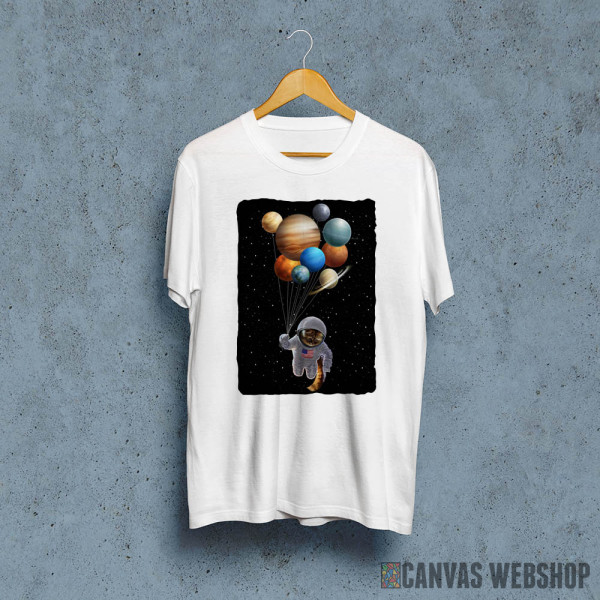 Cat Holding Planet Balloon Cat Holding Planet Balloon