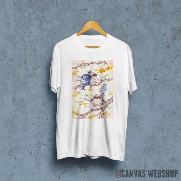 Family Life (Blue Fairy Wrens) Water Colour Art