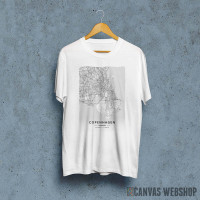 Kopenhagen mapa - white