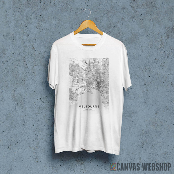 Melburn mapa - white Melburn mapa - white