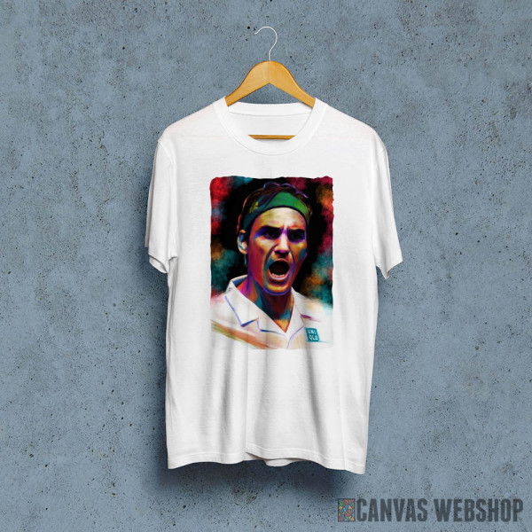 Roger Federer painting