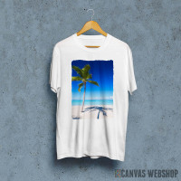 Sandy Palm Beach At Sea