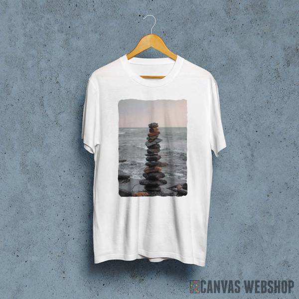 Stones Pyramid At The Sea