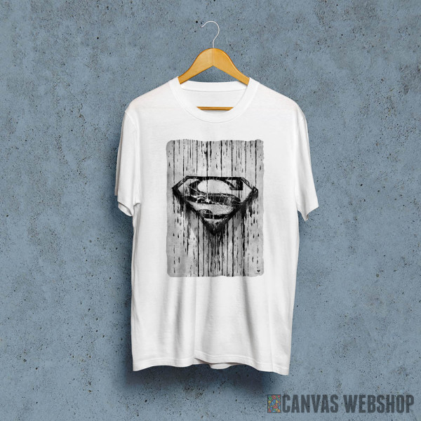 Superman logo scratched