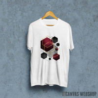 Tamno crveni heksagoni