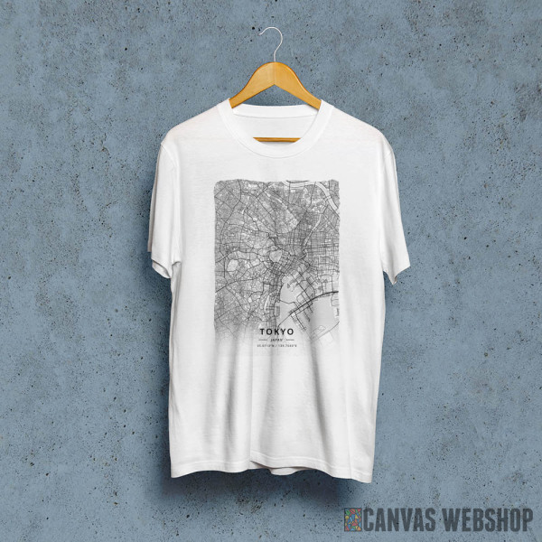 Tokio mapa - white Tokio mapa - white