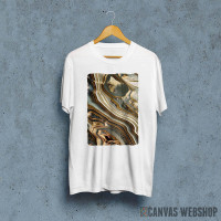 White Gold Agate Abstract