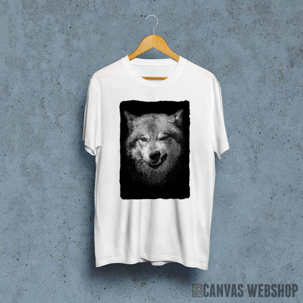 Wild angry black wolf face Wild angry black wolf face