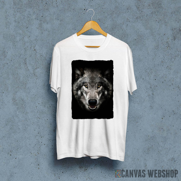 wild angry wolf head