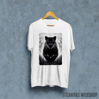 wild jumping black panther