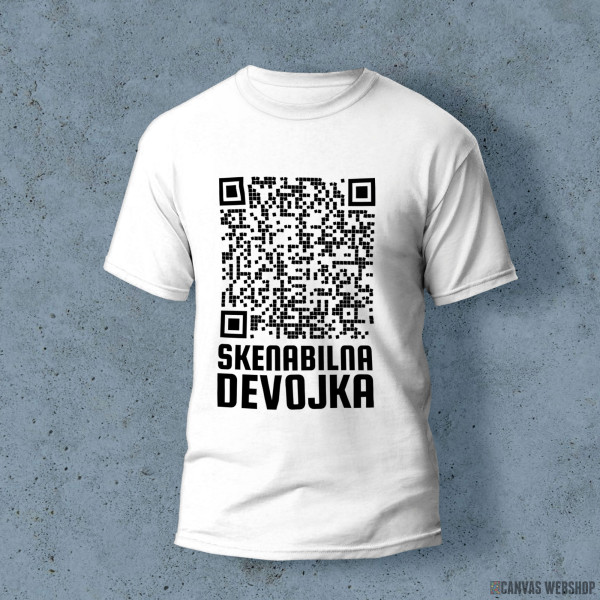 Kovid Majica | Skenabilna devojka Bela Kovid Majica | Skenabilna devojka Bela