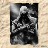 Peškir Assassins Creed crno belo