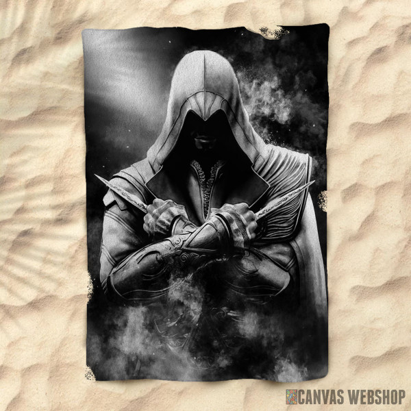 Peškir Assassins Creed crno belo Peškir Assassins Creed crno belo