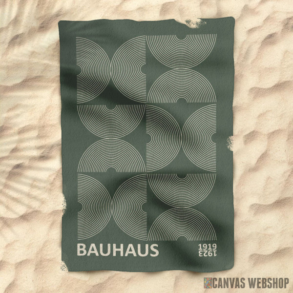 Peškir Bahuahus 1919 zeleni poster