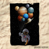 Peškir Cat Holding Planet Balloon