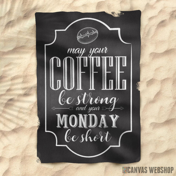 Peškir Coffee Strong Quote