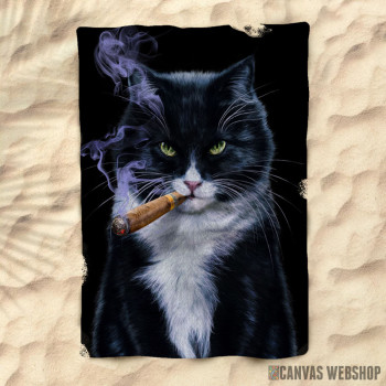 Peškir Cool Tuxedo Cat with Cigar