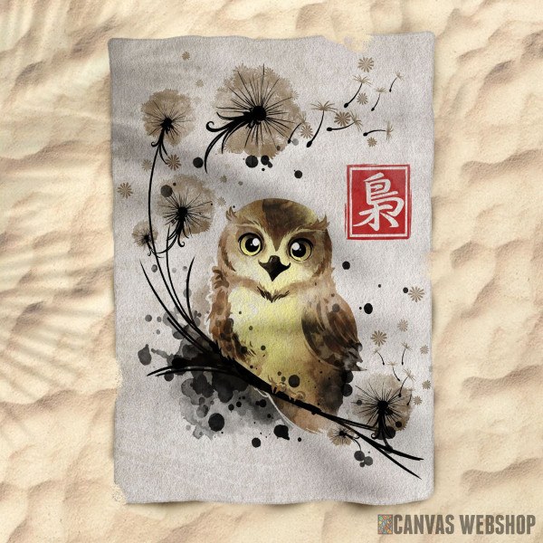 Peškir Dandelion owl watercolor Peškir Dandelion owl watercolor