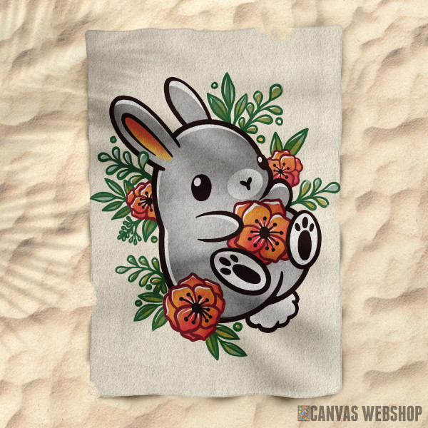 Peškir Floral cute bunny Peškir Floral cute bunny