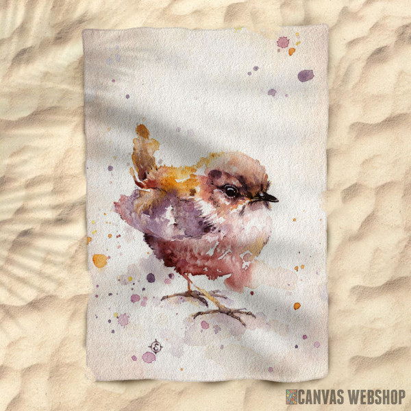 Peškir Fluffy Le Wren Water Colour Art Peškir Fluffy Le Wren Water Colour Art