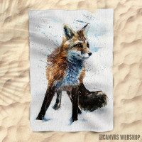 Peškir Fox watercolor painting Peškir Fox watercolor painting