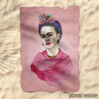Peškir Frida Kahlo Portrait. Peškir Frida Kahlo Portrait.
