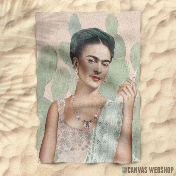 Peškir Frida Kahlo in green