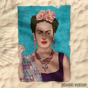 Peškir Frida Khalo blue Peškir Frida Khalo blue