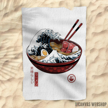 Peškir Great Ramen Wave White Peškir Great Ramen Wave White