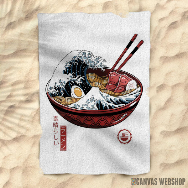 Peškir Great Ramen Wave White Peškir Great Ramen Wave White