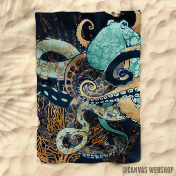 Peškir Metallic Octopus II