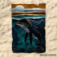 Peškir Moonlit Whales