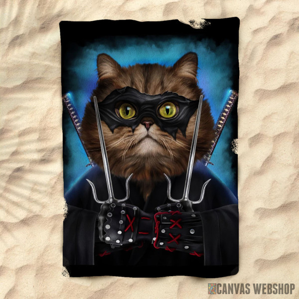 Peškir Ninja Cat Japanese Warrior Peškir Ninja Cat Japanese Warrior