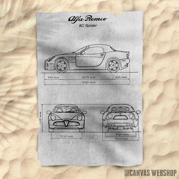 Peškir No004 Alfa Romeo 8C Spider