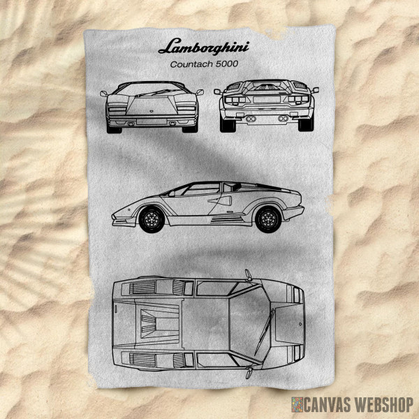 Peškir No114 Lambo Countach 5000