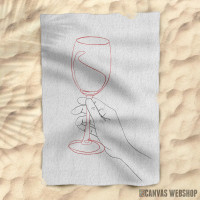 Peškir One Line Wine Poster
