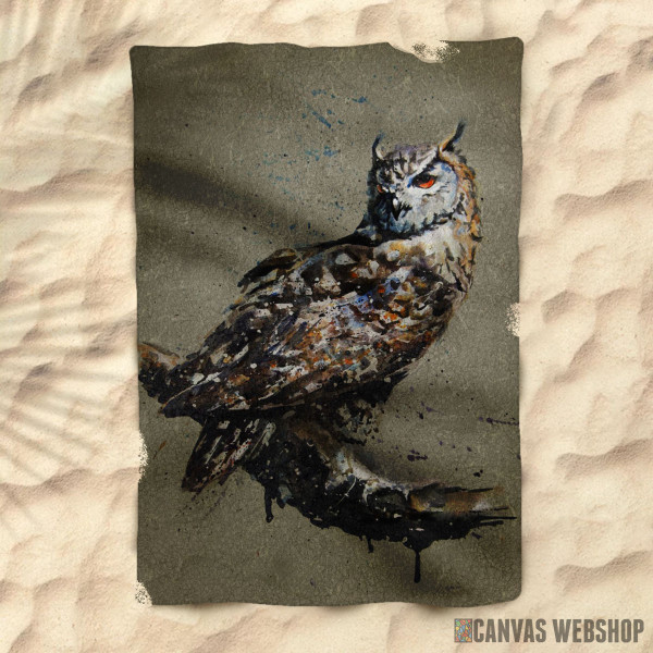 Peškir Owl watercolor painting