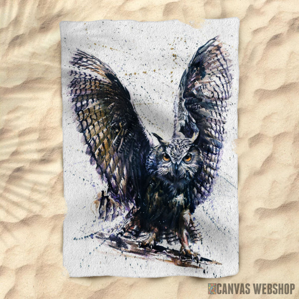 Peškir Owl watercolor