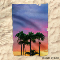 Peškir Palm Trees On Purple Sky