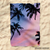 Peškir Palm Trees Purple Sky