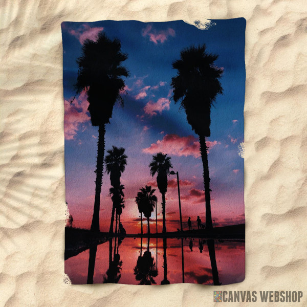 Peškir Palme i zalazak sunca