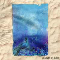 Peškir Peacock Birds with Flowers