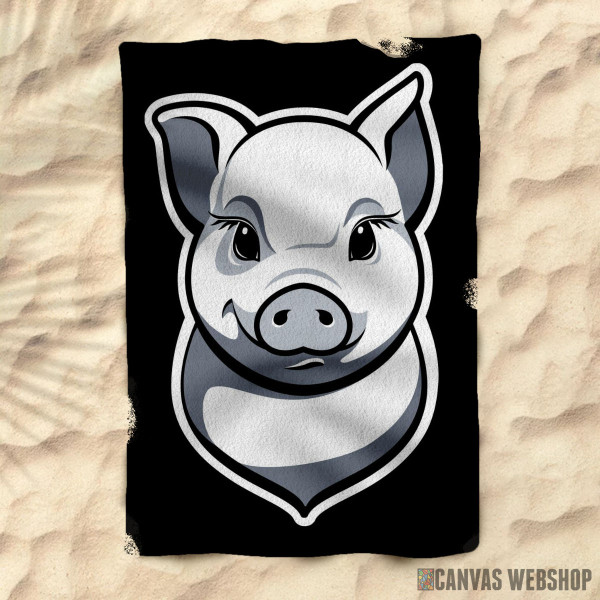 Peškir Piggy black and white