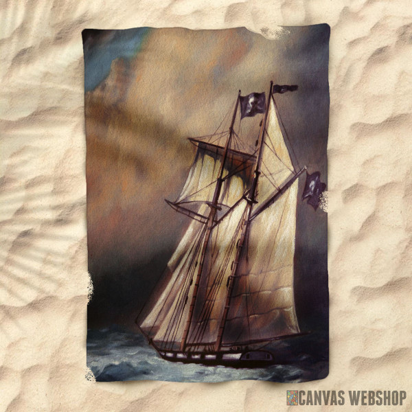 Peškir Pirate Schooner In Stormy Peškir Pirate Schooner In Stormy