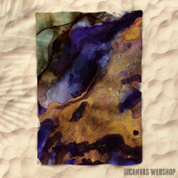 Peškir Purple and Gold Abstract Peškir Purple and Gold Abstract